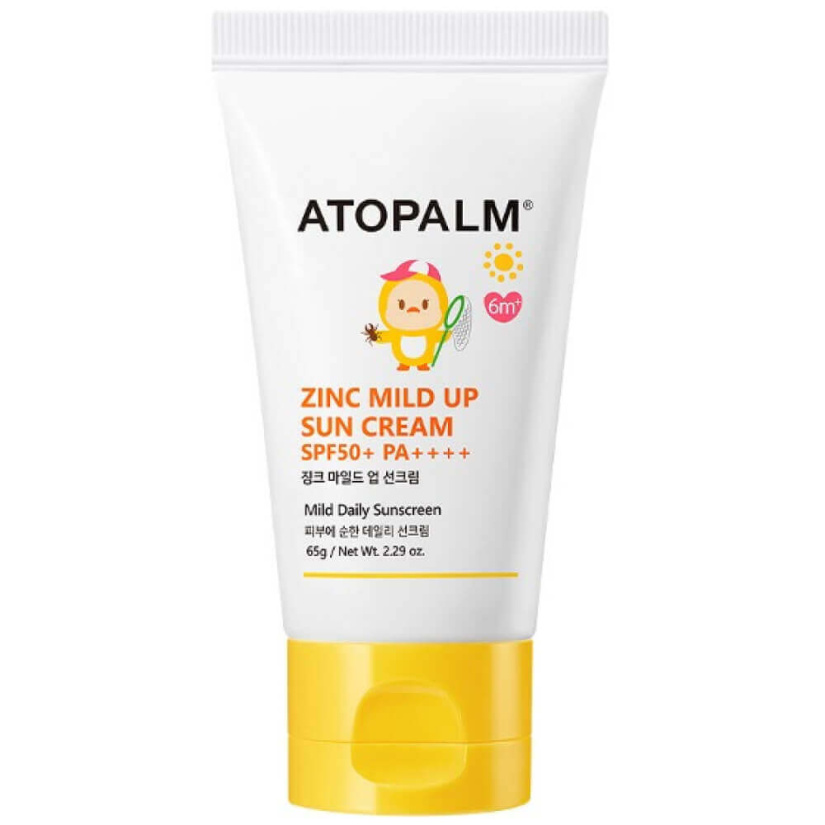 Atopalm zinc mild up sun cream SPF50+ PA++++ Минеральный солнцезащитный крем для детей, 65мл